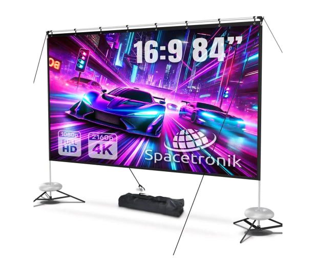 Spacetronik Przenośny Ekran Projekcyjny 84" - 1326086 - zdjęcie